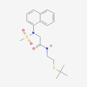 molecular formula C19H26N2O3S2 B4888737 N~1~-[2-(tert-butylthio)ethyl]-N~2~-(methylsulfonyl)-N~2~-1-naphthylglycinamide 