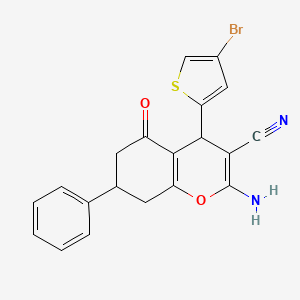molecular formula C20H15BrN2O2S B4888749 2-amino-4-(4-bromo-2-thienyl)-5-oxo-7-phenyl-5,6,7,8-tetrahydro-4H-chromene-3-carbonitrile 