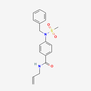 molecular formula C18H20N2O3S B4888759 N-allyl-4-[benzyl(methylsulfonyl)amino]benzamide 