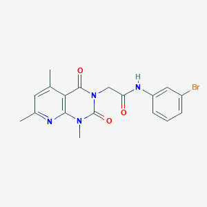 molecular formula C18H17BrN4O3 B4888766 N-(3-bromophenyl)-2-(1,5,7-trimethyl-2,4-dioxo-1,4-dihydropyrido[2,3-d]pyrimidin-3(2H)-yl)acetamide 