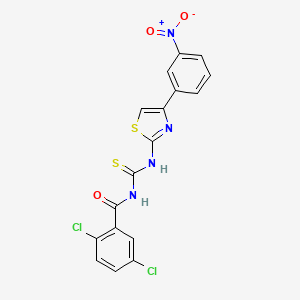 2,5-dichloro-N-({[4-(3-nitrophenyl)-1,3-thiazol-2-yl]amino}carbonothioyl)benzamide