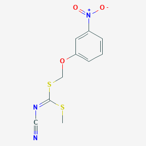 molecular formula C10H9N3O3S2 B048888 Methyl [(3-nitrophenoxy)methyl]cyanocarbonimidodithioate CAS No. 120958-23-8