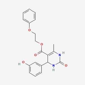 molecular formula C20H20N2O5 B4888807 2-phenoxyethyl 4-(3-hydroxyphenyl)-6-methyl-2-oxo-1,2,3,4-tetrahydro-5-pyrimidinecarboxylate 