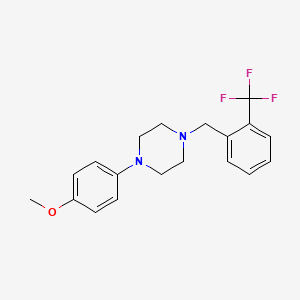 molecular formula C19H21F3N2O B4888813 1-(4-methoxyphenyl)-4-[2-(trifluoromethyl)benzyl]piperazine 