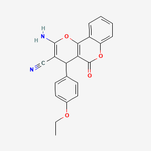 molecular formula C21H16N2O4 B4888854 2-氨基-4-(4-乙氧基苯基)-5-氧代-4H,5H-吡喃[3,2-c]色烯-3-腈 