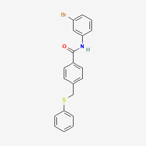 N-(3-bromophenyl)-4-[(phenylthio)methyl]benzamide