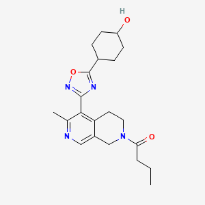 molecular formula C21H28N4O3 B4888895 cis-4-[3-(7-butyryl-3-methyl-5,6,7,8-tetrahydro-2,7-naphthyridin-4-yl)-1,2,4-oxadiazol-5-yl]cyclohexanol 