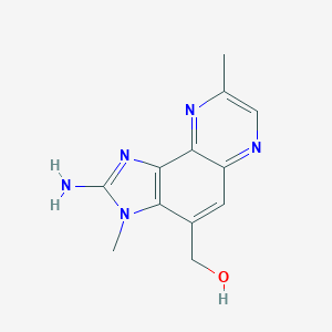 molecular formula C12H13N5O B048889 2-Amino-4-hydroxymethyl-3,8-dimethylimidazo(4,5-f)quinoxaline CAS No. 153954-29-1
