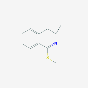 molecular formula C12H15NS B4888908 3,3-dimethyl-1-(methylthio)-3,4-dihydroisoquinoline CAS No. 132628-97-8