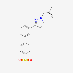 molecular formula C20H20N2O2S B4888946 1-(2-methyl-2-propen-1-yl)-3-[4'-(methylsulfonyl)-3-biphenylyl]-1H-pyrazole 