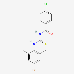 molecular formula C16H14BrClN2OS B4888981 N-{[(4-bromo-2,6-dimethylphenyl)amino]carbonothioyl}-4-chlorobenzamide 