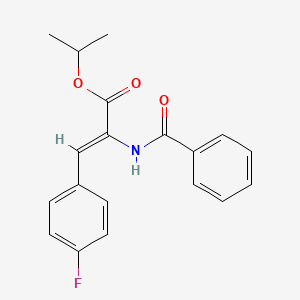 molecular formula C19H18FNO3 B4889002 isopropyl 2-(benzoylamino)-3-(4-fluorophenyl)acrylate 