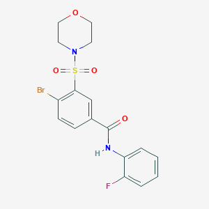 molecular formula C17H16BrFN2O4S B488901 4-bromo-N-(2-fluorophenyl)-3-(4-morpholinylsulfonyl)benzamide CAS No. 667901-80-6
