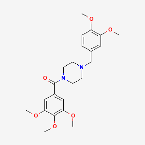molecular formula C23H30N2O6 B4889025 1-(3,4-dimethoxybenzyl)-4-(3,4,5-trimethoxybenzoyl)piperazine 