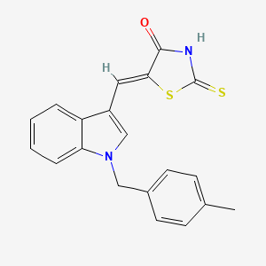 molecular formula C20H16N2OS2 B4889052 5-{[1-(4-methylbenzyl)-1H-indol-3-yl]methylene}-2-thioxo-1,3-thiazolidin-4-one 