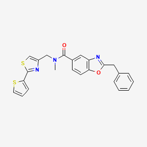 2-benzyl-N-methyl-N-{[2-(2-thienyl)-1,3-thiazol-4-yl]methyl}-1,3-benzoxazole-5-carboxamide