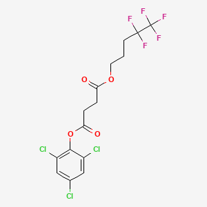 molecular formula C15H12Cl3F5O4 B4889070 4,4,5,5,5-pentafluoropentyl 2,4,6-trichlorophenyl succinate 
