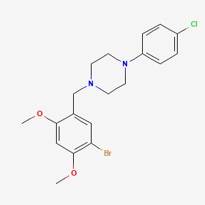 molecular formula C19H22BrClN2O2 B4889075 1-(5-bromo-2,4-dimethoxybenzyl)-4-(4-chlorophenyl)piperazine 
