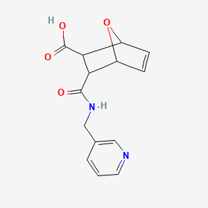 molecular formula C14H14N2O4 B4889095 3-{[(3-pyridinylmethyl)amino]carbonyl}-7-oxabicyclo[2.2.1]hept-5-ene-2-carboxylic acid 