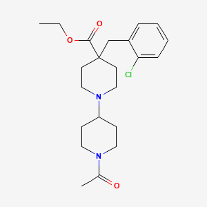 molecular formula C22H31ClN2O3 B4889111 ethyl 1'-acetyl-4-(2-chlorobenzyl)-1,4'-bipiperidine-4-carboxylate 