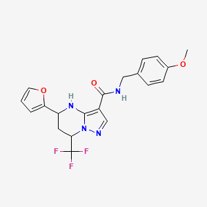 5-(2-furyl)-N-(4-methoxybenzyl)-7-(trifluoromethyl)-4,5,6,7-tetrahydropyrazolo[1,5-a]pyrimidine-3-carboxamide