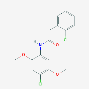 molecular formula C16H15Cl2NO3 B4889156 N-(4-chloro-2,5-dimethoxyphenyl)-2-(2-chlorophenyl)acetamide 
