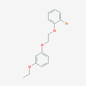 molecular formula C16H17BrO3 B4889170 1-bromo-2-[2-(3-ethoxyphenoxy)ethoxy]benzene 