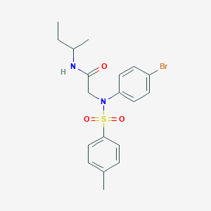 molecular formula C19H23BrN2O3S B4889216 N~2~-(4-bromophenyl)-N~1~-(sec-butyl)-N~2~-[(4-methylphenyl)sulfonyl]glycinamide 