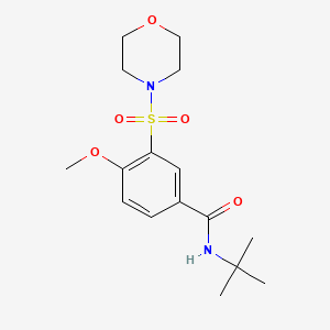 molecular formula C16H24N2O5S B4889257 N-(tert-butyl)-4-methoxy-3-(4-morpholinylsulfonyl)benzamide 
