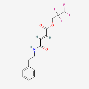 molecular formula C15H15F4NO3 B4889261 2,2,3,3-tetrafluoropropyl 4-oxo-4-[(2-phenylethyl)amino]-2-butenoate 