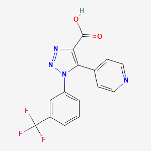 molecular formula C15H9F3N4O2 B4889285 5-(4-pyridinyl)-1-[3-(trifluoromethyl)phenyl]-1H-1,2,3-triazole-4-carboxylic acid 