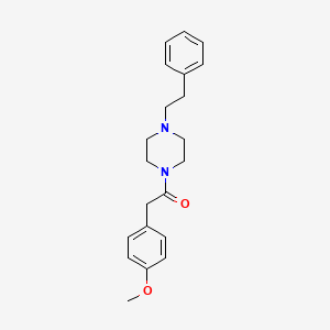 molecular formula C21H26N2O2 B4889301 1-[(4-methoxyphenyl)acetyl]-4-(2-phenylethyl)piperazine 