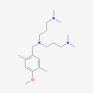 molecular formula C20H37N3O B4889303 N-[3-(dimethylamino)propyl]-N-(4-methoxy-2,5-dimethylbenzyl)-N',N'-dimethyl-1,3-propanediamine 