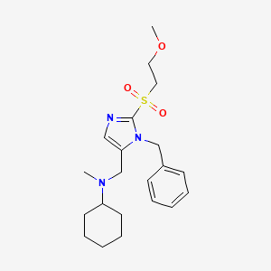 molecular formula C21H31N3O3S B4889310 ({1-benzyl-2-[(2-methoxyethyl)sulfonyl]-1H-imidazol-5-yl}methyl)cyclohexyl(methyl)amine 