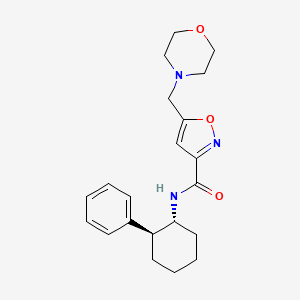 molecular formula C21H27N3O3 B4889346 5-(4-morpholinylmethyl)-N-[(1R*,2S*)-2-phenylcyclohexyl]-3-isoxazolecarboxamide 