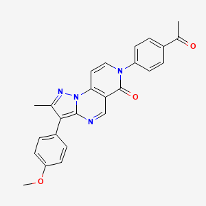 molecular formula C25H20N4O3 B4889367 7-(4-acetylphenyl)-3-(4-methoxyphenyl)-2-methylpyrazolo[1,5-a]pyrido[3,4-e]pyrimidin-6(7H)-one 