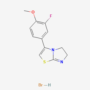 3-(3-fluoro-4-methoxyphenyl)-5,6-dihydroimidazo[2,1-b][1,3]thiazole hydrobromide