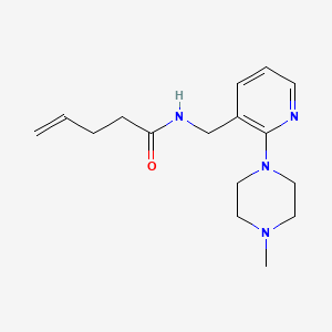 molecular formula C16H24N4O B4889403 N-{[2-(4-methyl-1-piperazinyl)-3-pyridinyl]methyl}-4-pentenamide 