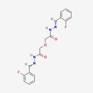 molecular formula C18H16F2N4O3 B4889409 2,2'-oxybis[N'-(2-fluorobenzylidene)acetohydrazide] 