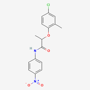 molecular formula C16H15ClN2O4 B4889424 2-(4-chloro-2-methylphenoxy)-N-(4-nitrophenyl)propanamide 