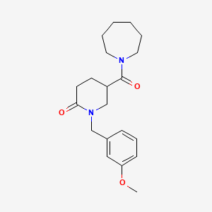 molecular formula C20H28N2O3 B4889438 5-(1-azepanylcarbonyl)-1-(3-methoxybenzyl)-2-piperidinone 
