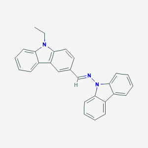 molecular formula C27H21N3 B488944 N-(9H-carbazol-9-yl)-N-[(9-ethyl-9H-carbazol-3-yl)methylene]amine CAS No. 124948-14-7