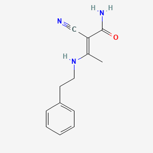 2-cyano-3-[(2-phenylethyl)amino]-2-butenamide