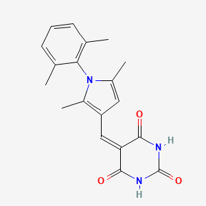 molecular formula C19H19N3O3 B4889474 5-{[1-(2,6-dimethylphenyl)-2,5-dimethyl-1H-pyrrol-3-yl]methylene}-2,4,6(1H,3H,5H)-pyrimidinetrione 
