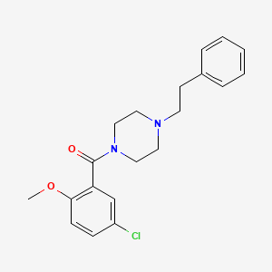 molecular formula C20H23ClN2O2 B4889502 1-(5-chloro-2-methoxybenzoyl)-4-(2-phenylethyl)piperazine 