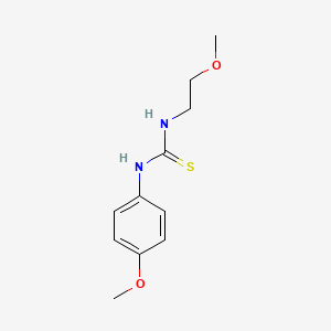 molecular formula C11H16N2O2S B4889510 N-(2-methoxyethyl)-N'-(4-methoxyphenyl)thiourea 