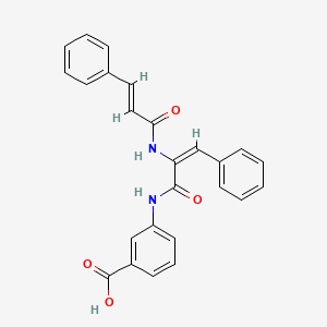 molecular formula C25H20N2O4 B4889513 3-{[2-(cinnamoylamino)-3-phenylacryloyl]amino}benzoic acid 