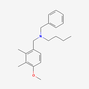 molecular formula C21H29NO B4889516 N-benzyl-N-(4-methoxy-2,3-dimethylbenzyl)-1-butanamine 