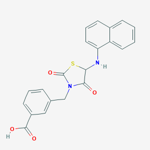 3-[5-(Naphthalen-1-ylamino)-2,4-dioxo-thiazolidin-3-ylmethyl]-benzoic acid