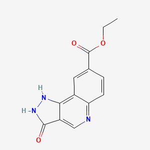 molecular formula C13H11N3O3 B4889538 ethyl 3-oxo-2,3-dihydro-1H-pyrazolo[4,3-c]quinoline-8-carboxylate 